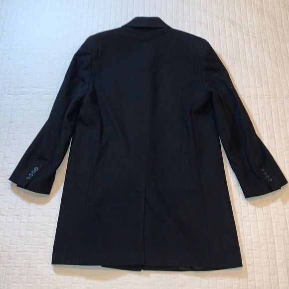 Hart Schaffner Marx Male Pilot Wool Blend Trenchcoat Overcoat, Black, Size 42L - Picture 8 of 16